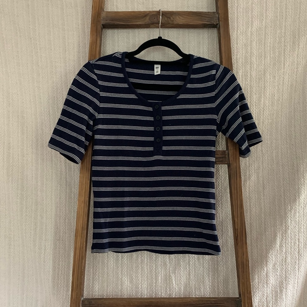 BP striped women’s scoop necked shirt